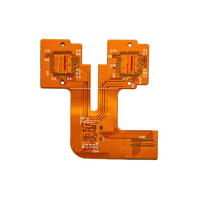 Купить printed circuit board 2laye flexible pcb production yellow cover film surface ENIG online manufacture